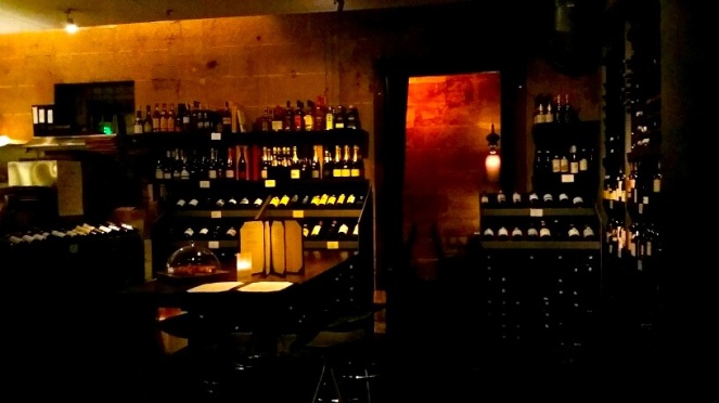 Wine room with an extensive selection